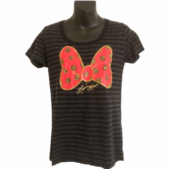Disney Tops - Striped Top with Minnie Mouse Bow